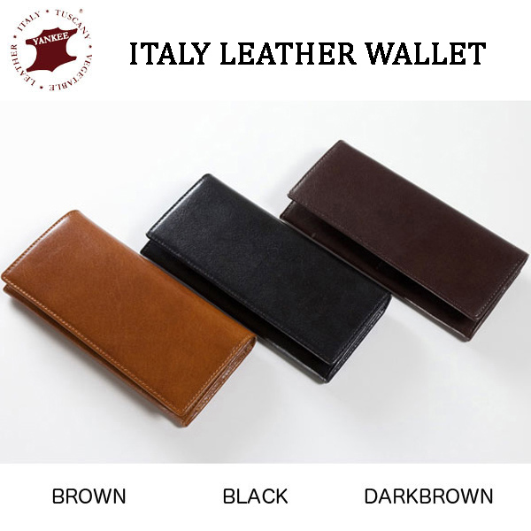 ITALY LEATHER WALLET ロングウォレット 二つ折り 長財布 ヤンキー社
