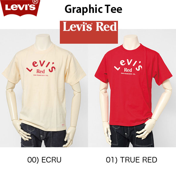 LEVI'S RED LR GRAPHIC TEE TRUE RED LR GRAPHIC Tシャツ ECRU